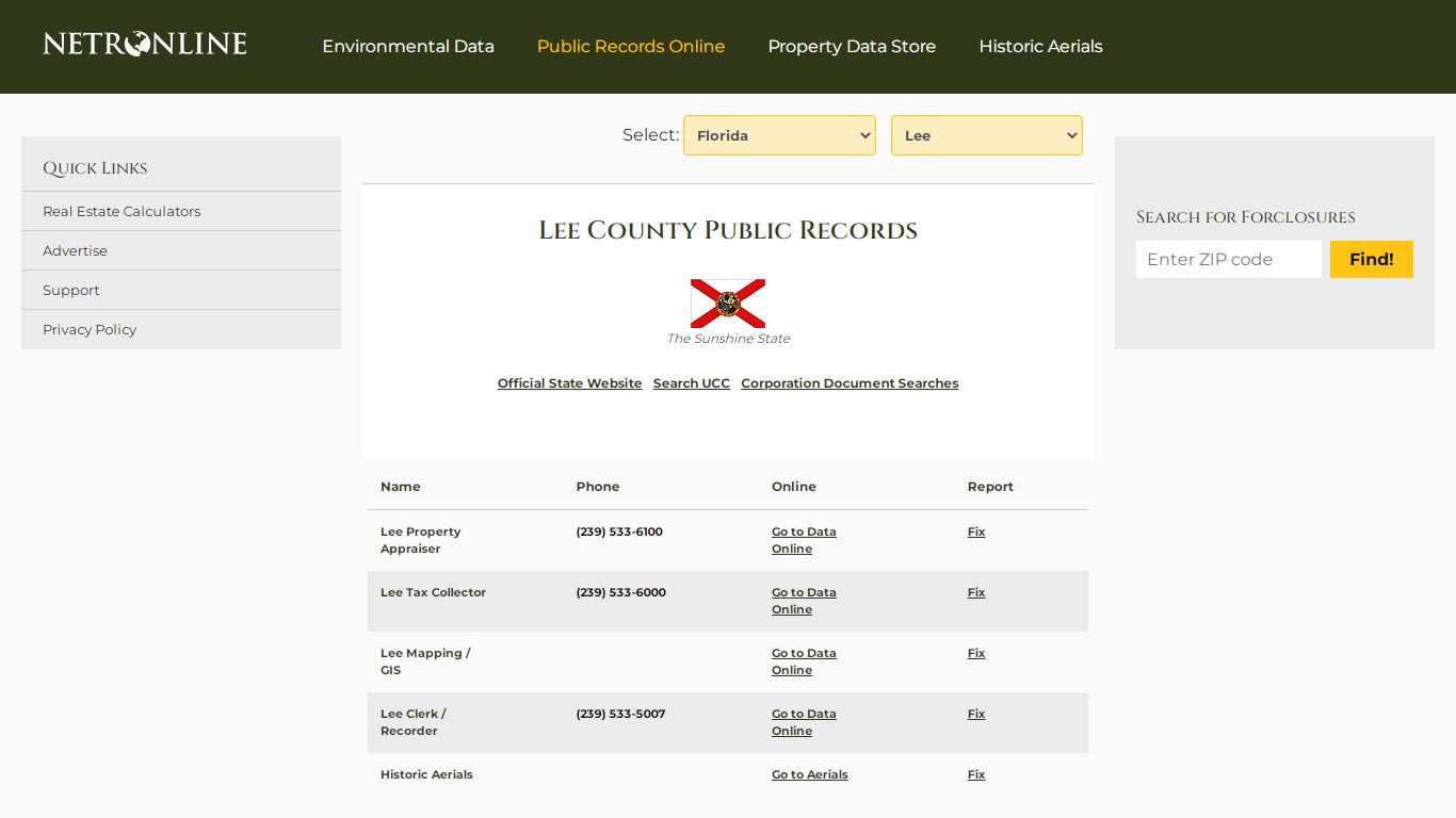 Lee County Public Records - NETROnline.com